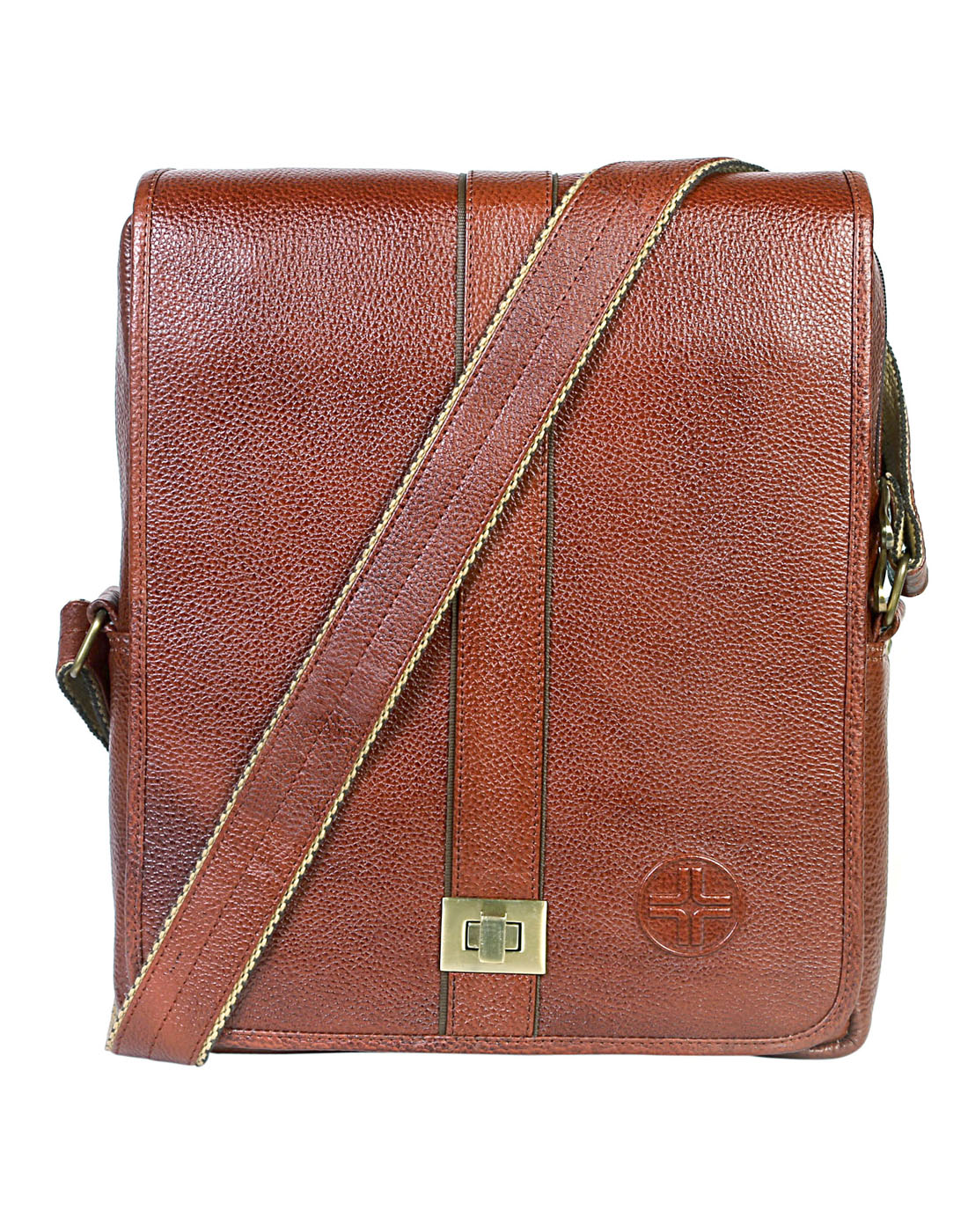 JL Collections 10.5 Inches Genuine Leather Sling Bag - JL Collections